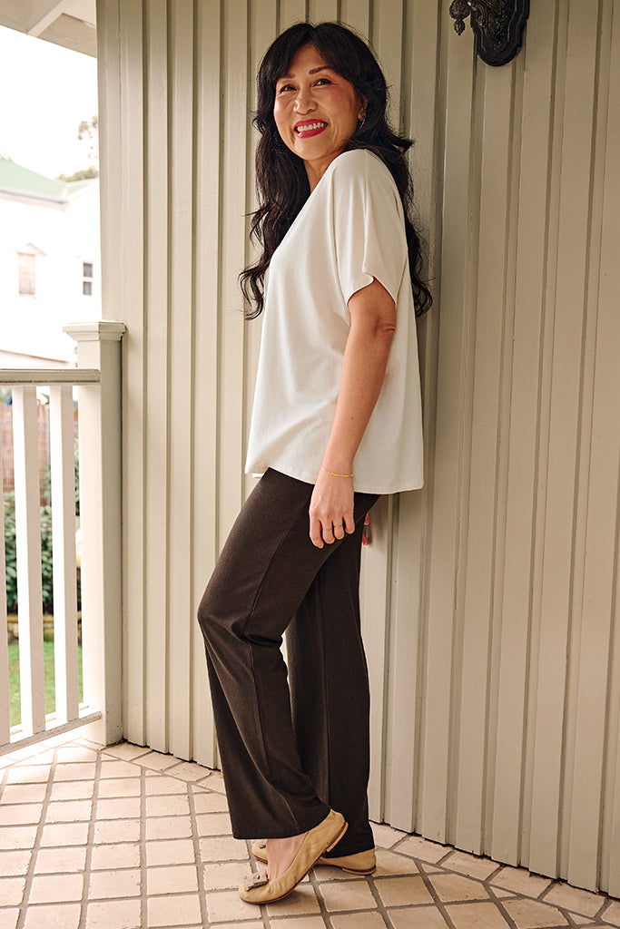 Bamboo Linen Pax Tee - Bone