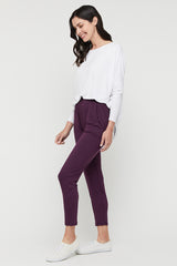 Peggy Bamboo Trouser - Plum