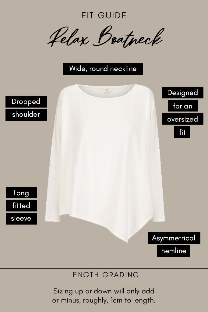 French Terry Relax Boatneck - Soft White