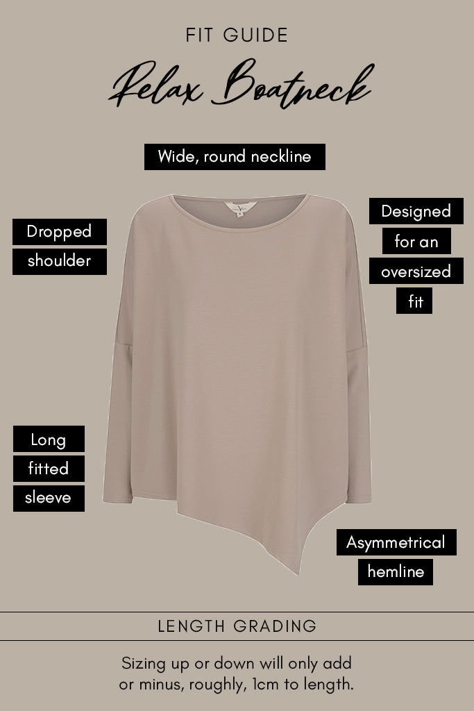 French Terry Relax Boatneck - Taupe