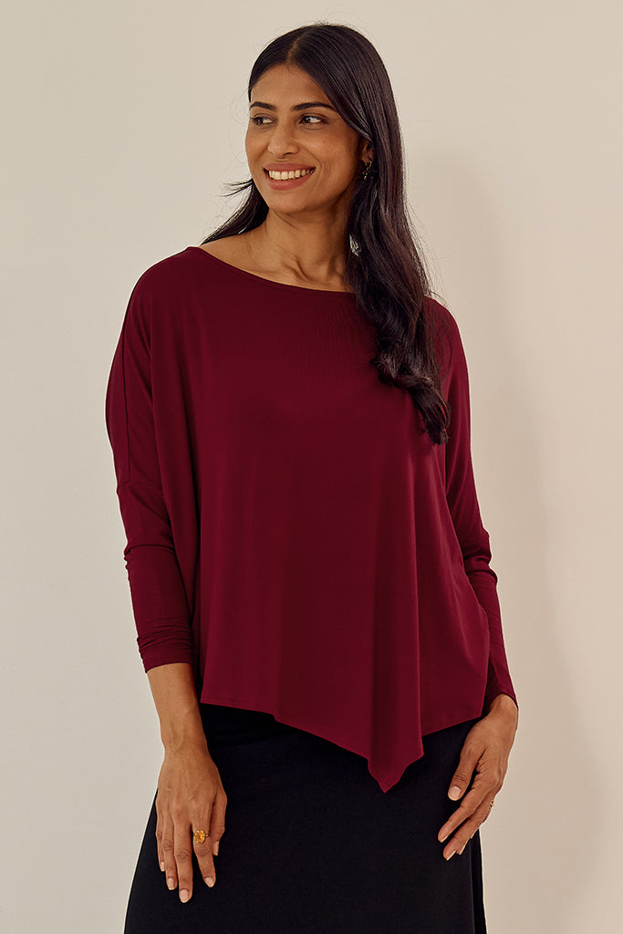 Relax Boatneck - Rich Red