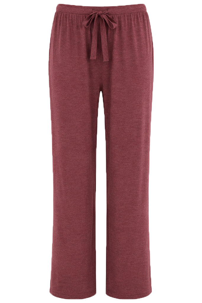 Cross Front PJ Set - Burgundy