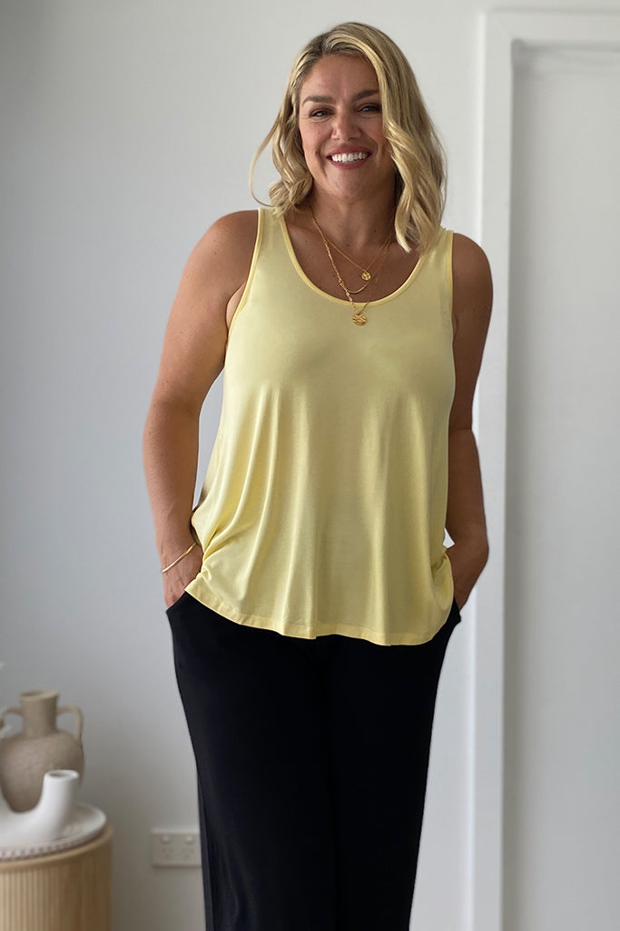 Relaxed Bamboo Singlet - Limoncello*