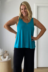 Relaxed Bamboo Singlet - Teal