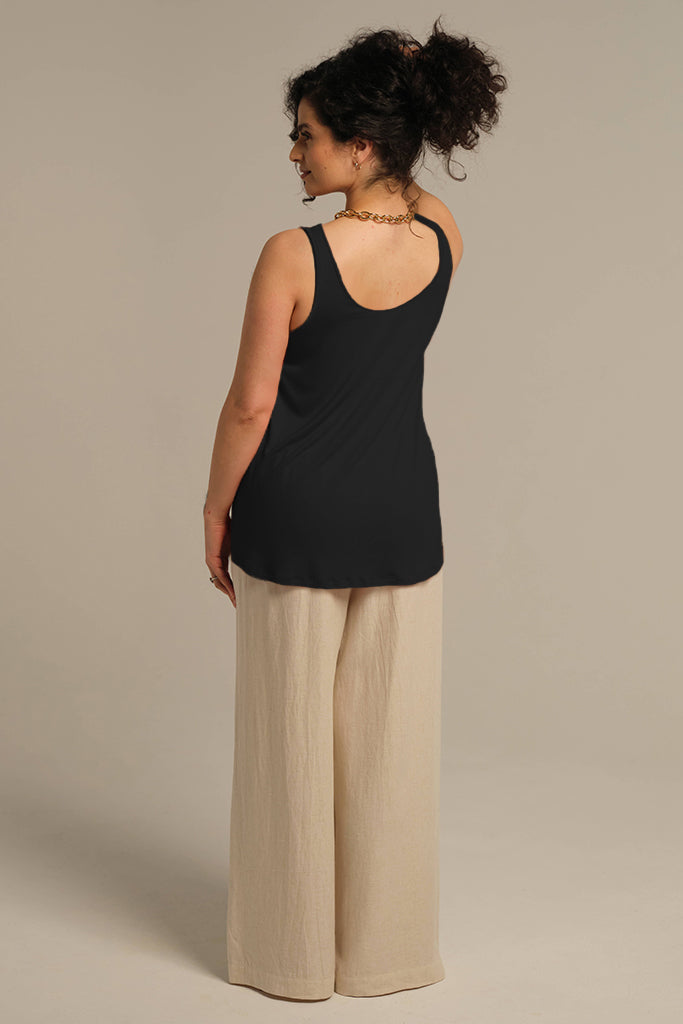 Relaxed Bamboo Singlet - Vintage Black