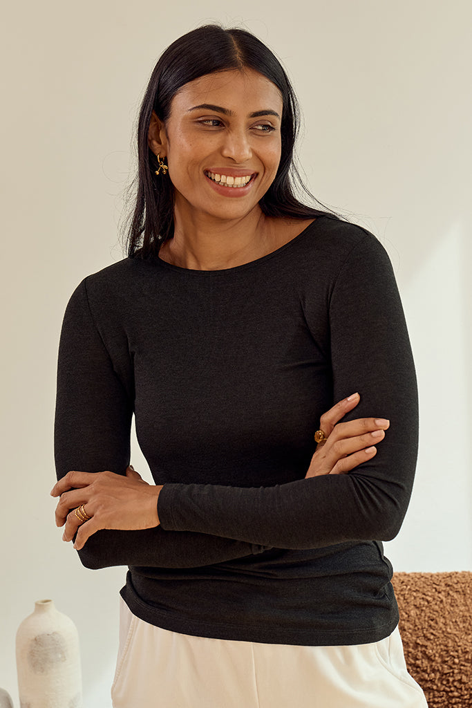 Sadie Layering Knit - Charcoal