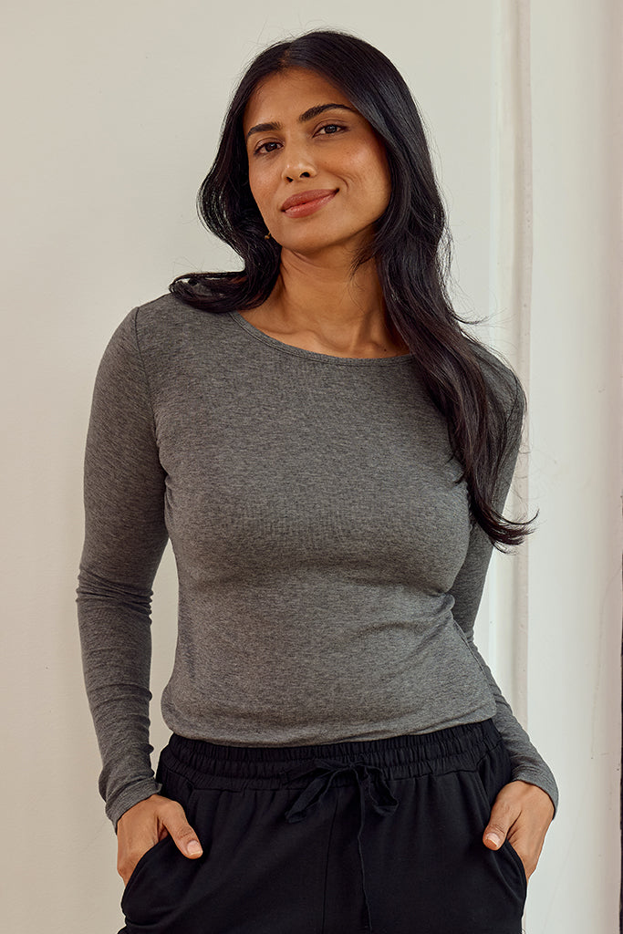 Sadie Layering Knit - Grey Marle