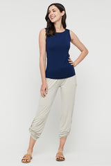 Bamboo Shell Top - Navy