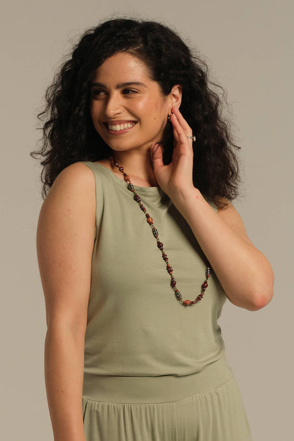 Bamboo Shell Top - Sage | Bamboo Body