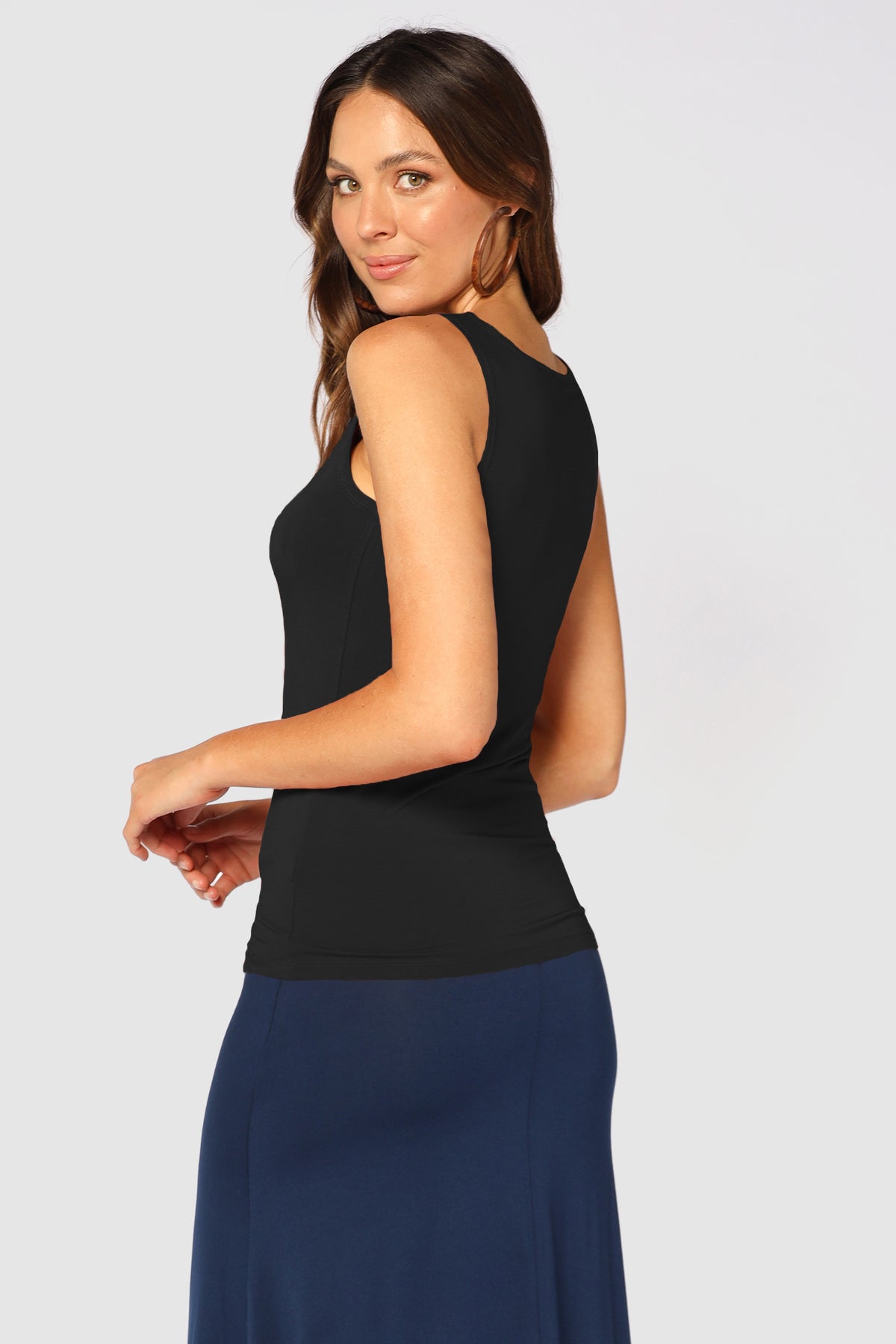 Bamboo Shell Top - Vintage Black