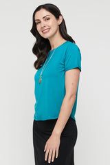 Shorter Bamboo Tee - Teal