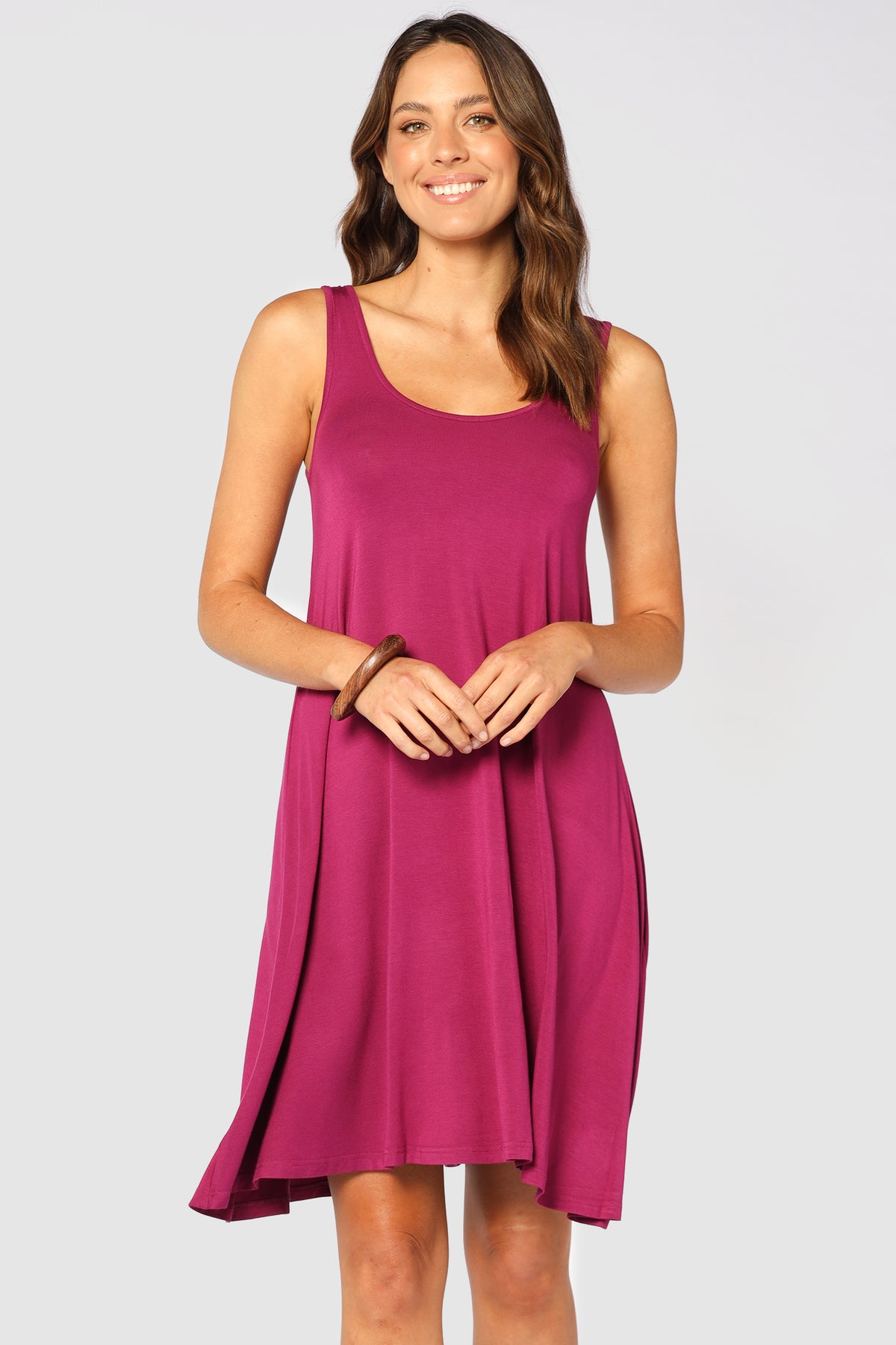 Swing Dress - Berry