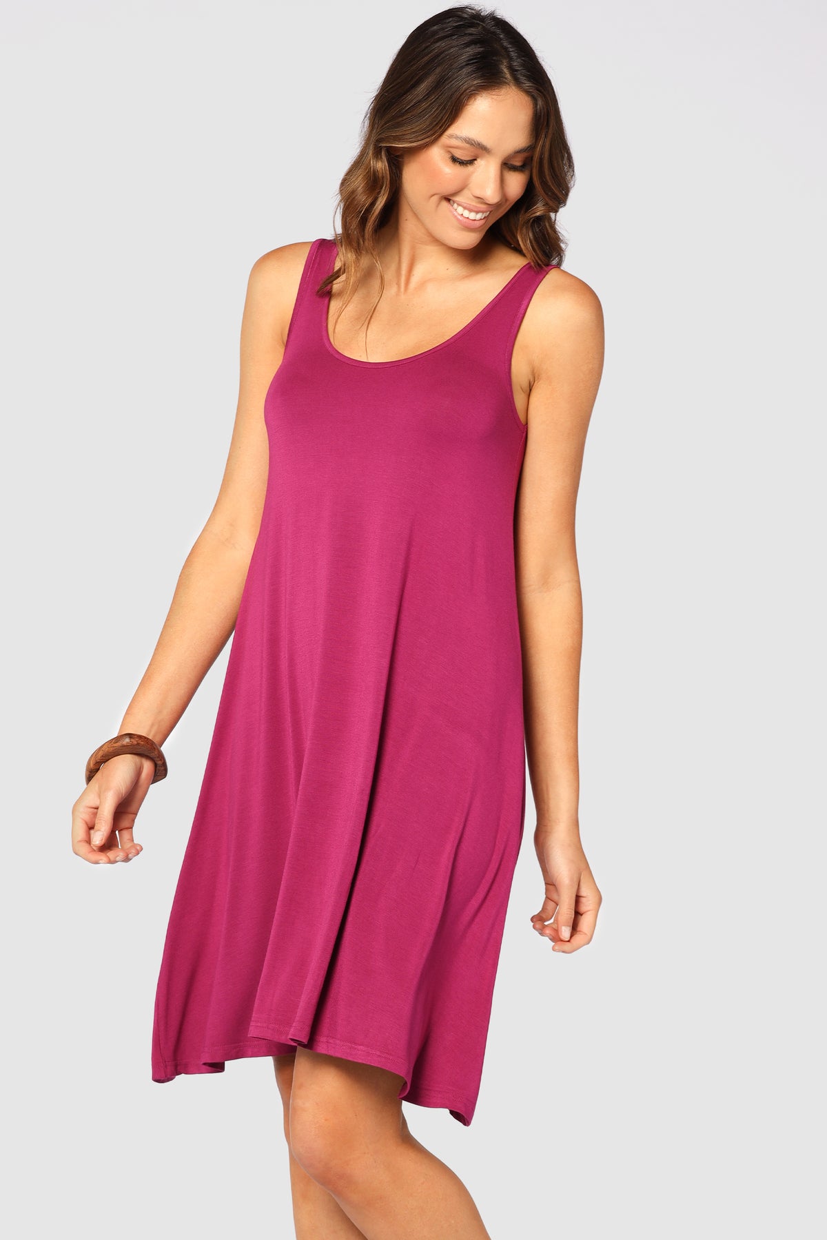 Swing Dress - Berry