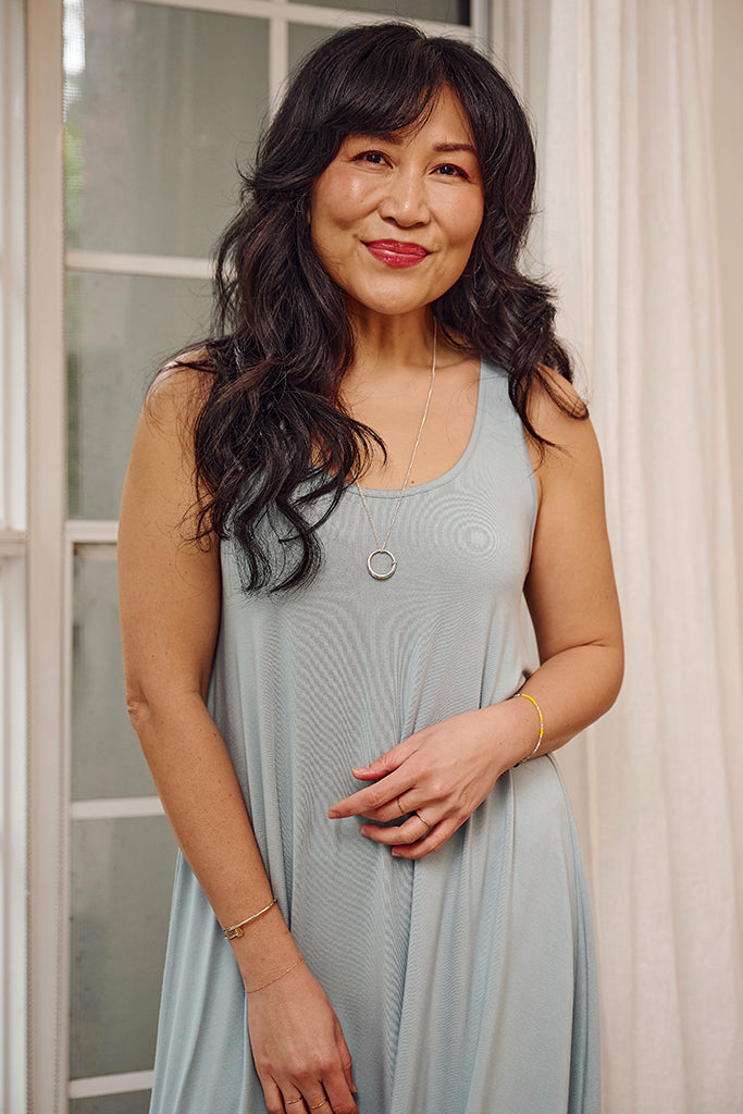 Swing Dress - Steel Blue