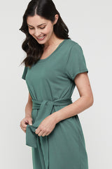 Bamboo T-Shirt Dress - Silver Pine