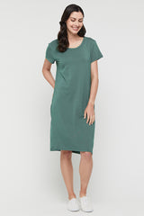 Bamboo T-Shirt Dress - Silver Pine