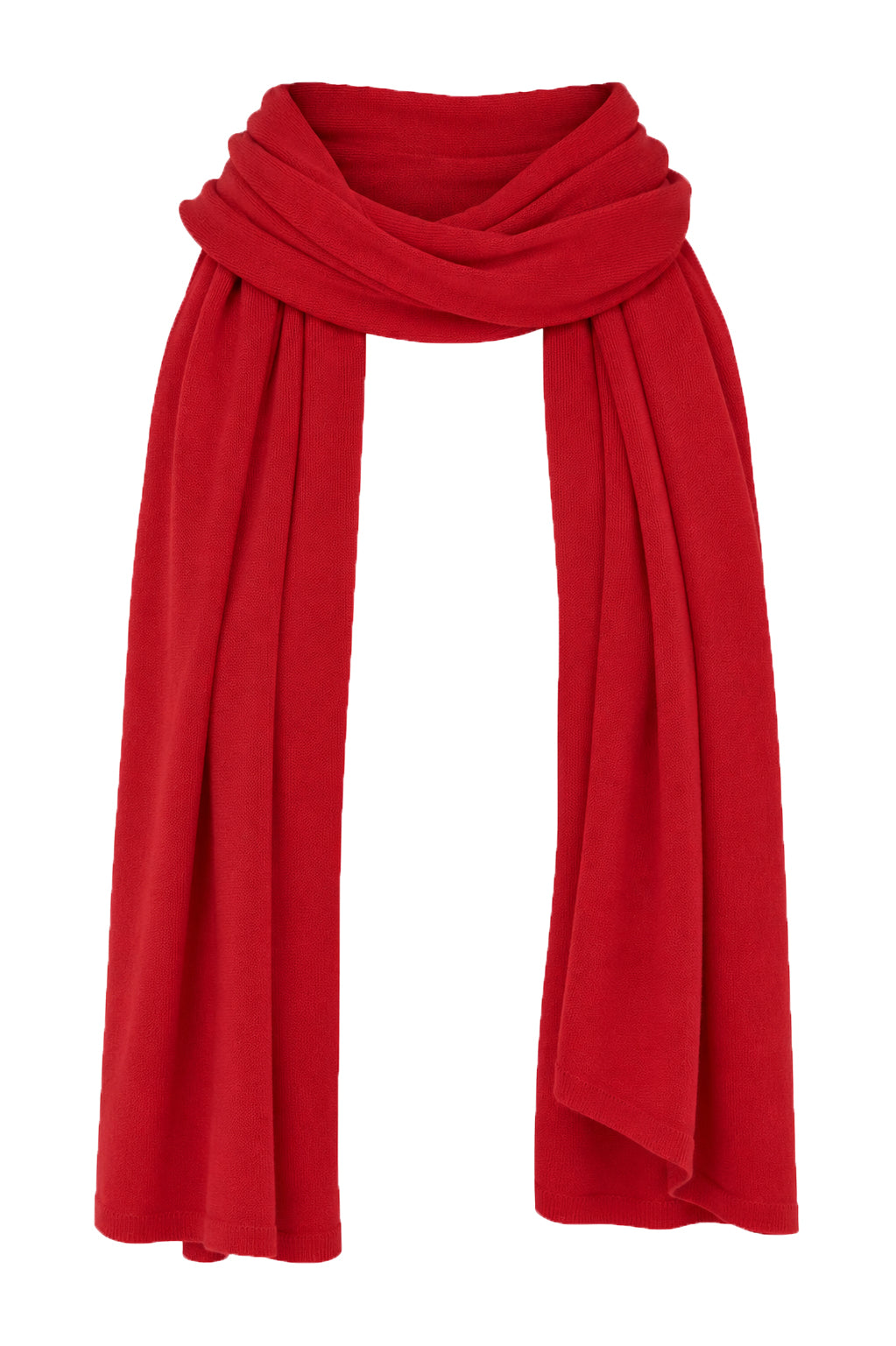 Bamboo & Recycled Cashmere Wool Travel Wrap - True Red