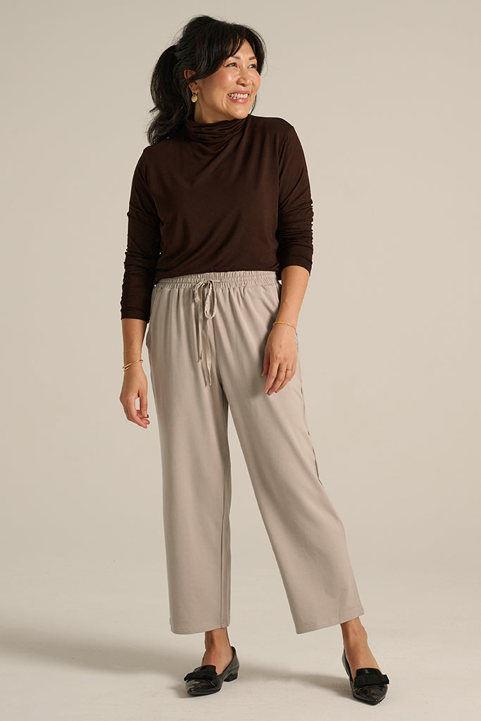 Bamboo Turtle Neck - Chocolate