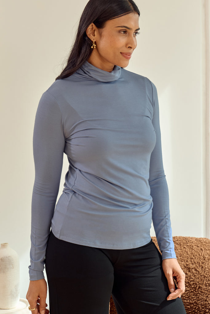 Bamboo Turtle Neck - Tempest
