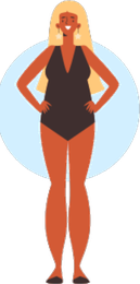 Apple body shape illustration