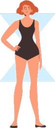 Hourglass body shape illustration