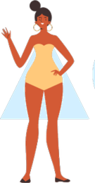 Pear body shape illustration