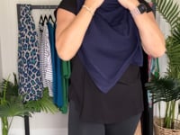 Lightweight Bamboo Cashmere Wool Wrap - Black