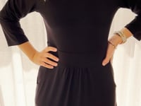 3/4 Sleeve Beth Dress - Black