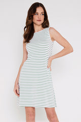 Adele Dress - Seafoam Stripe