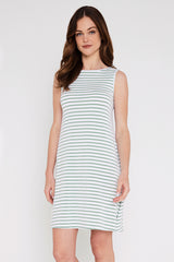 Adele Dress - Seafoam Stripe