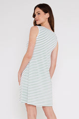 Adele Dress - Seafoam Stripe