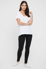 Classic V Neck - White