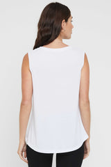 Classic Scoop Tank - White