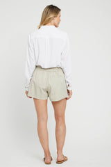 Woven Bamboo Shorts - Bone