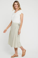 Woven Wrap Skirt - Organic Pinstripe