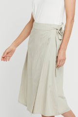 Woven Wrap Skirt - Organic Pinstripe