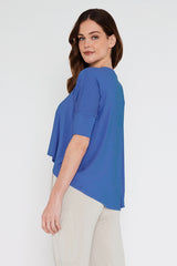 Bamboo Drape Cardi - Periwinkle