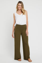 Luxe Wide Leg Pants - Dark Olive