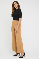 Luxe Wide Leg Pant - Biscuit