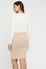 Bamboo Tube Skirt - Biscuit Stripe