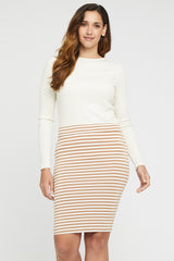 Bamboo Tube Skirt - Biscuit Stripe
