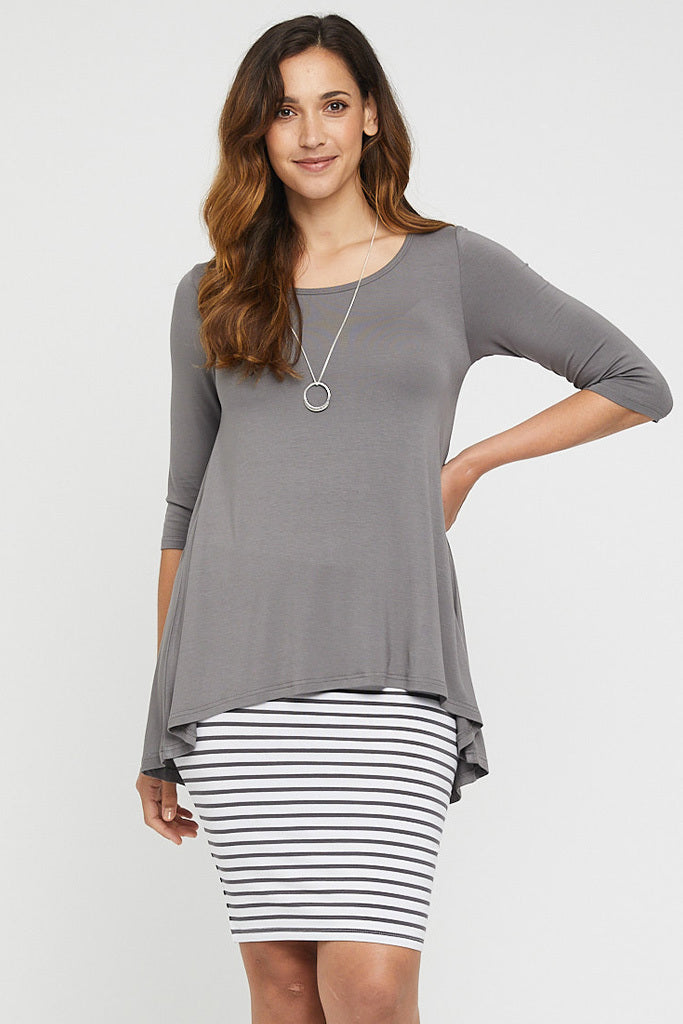 Striped grey sale skirt