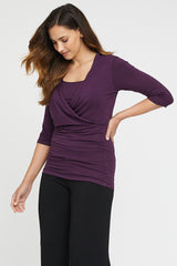 3/4 Sleeve Grace Top - Plum