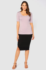 Ribbed Above Elbow Scoop - Mauve