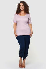 Ribbed Above Elbow Scoop - Mauve