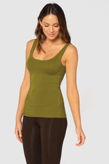 Bamboo Scoop Singlet - Cardamom