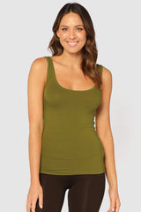 Bamboo Scoop Singlet - Cardamom