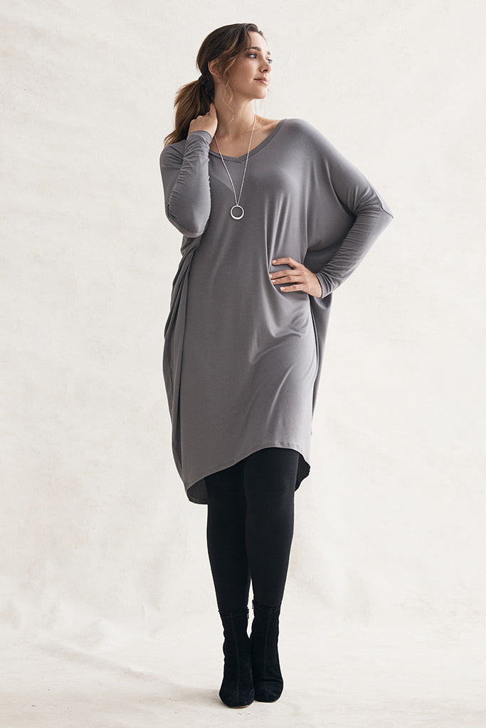 Catherine Dress - Gull Grey