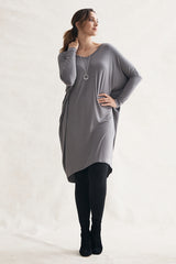 Catherine Dress - Gull Grey