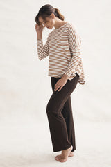 Relax Boatneck - Biscuit Stripe